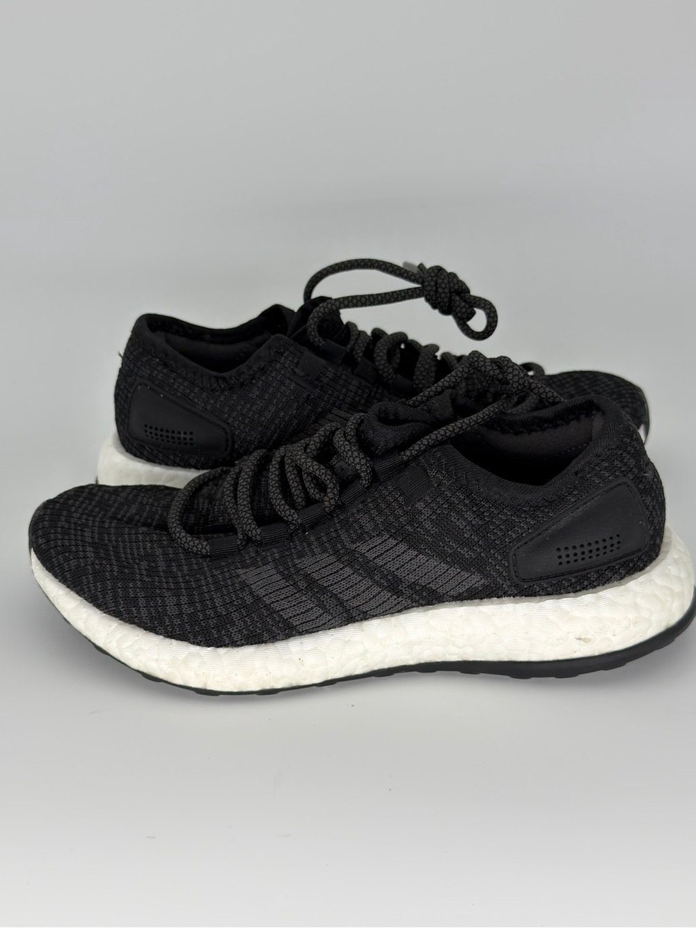 Adidas Pureboost Low Top Mens 4.5 Athletic Running Shoes Black BA8899 NEW